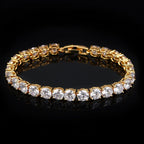 Tennis Bracelet | Sterling Silver & AAA Cubic Zirconia Heart Accent | 18 cm + 2.5 cm Extension