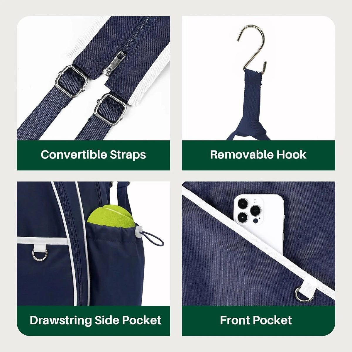 Tennis Racket Backpack | Water-Resistant Multi-Racket Compartment & Padded Straps