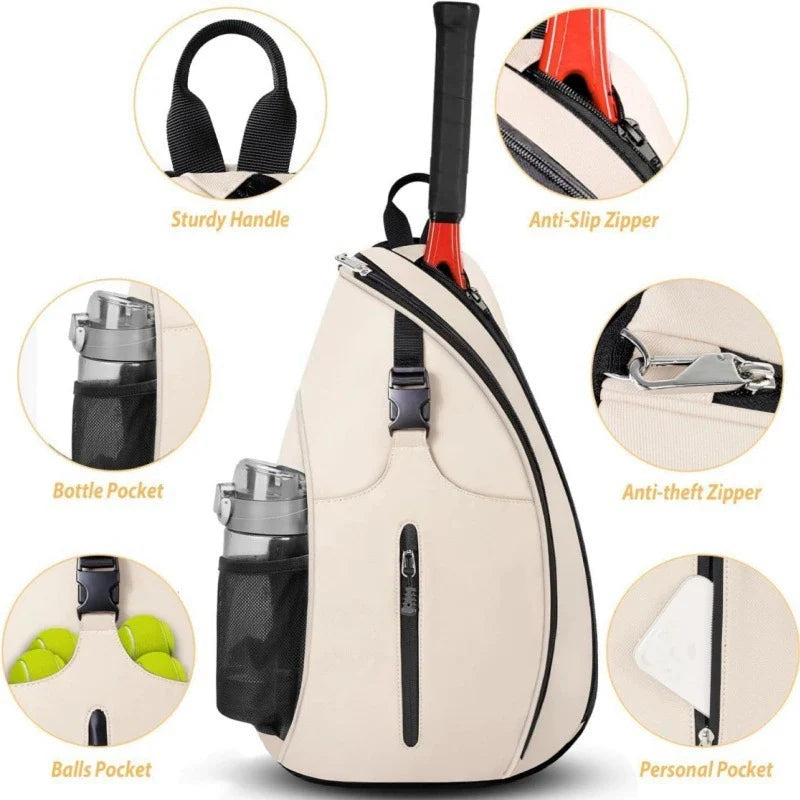 Tennis Tote | Spacious With Bottle Pocket & Padded Straps