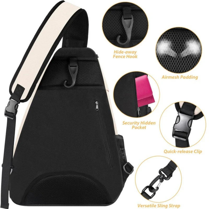 Tennis Tote | Spacious With Bottle Pocket & Padded Straps