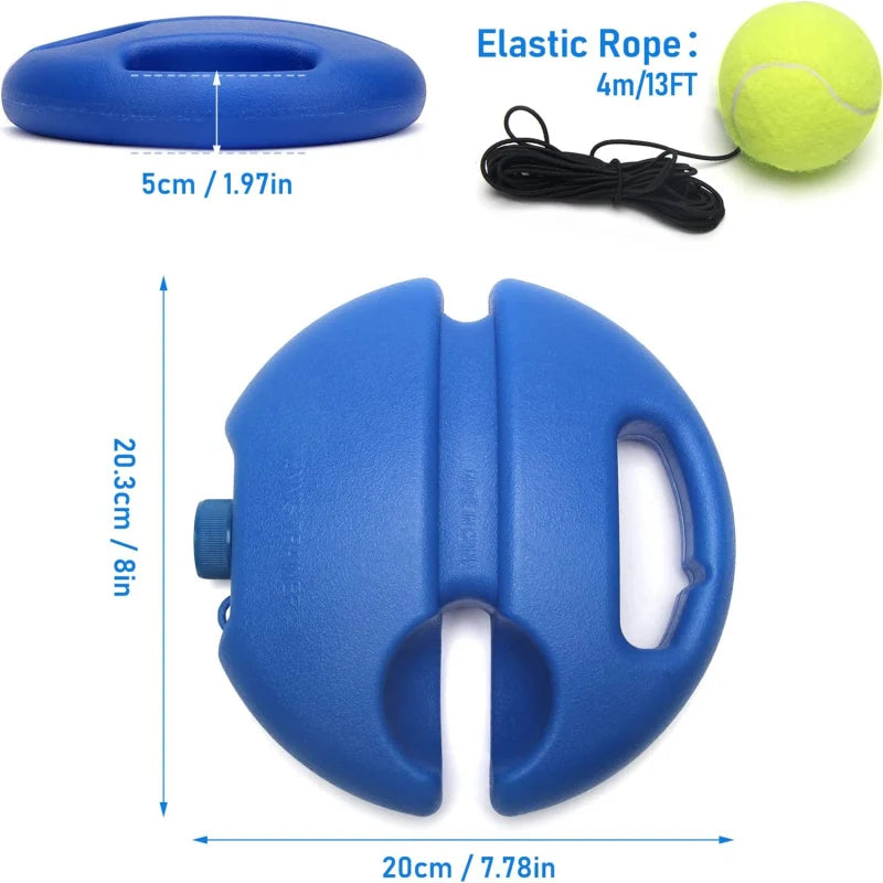 Tennis Trainer | Heavy-Duty Base & Elastic Rope