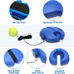 Tennis Trainer | Heavy-Duty Base & Elastic Rope