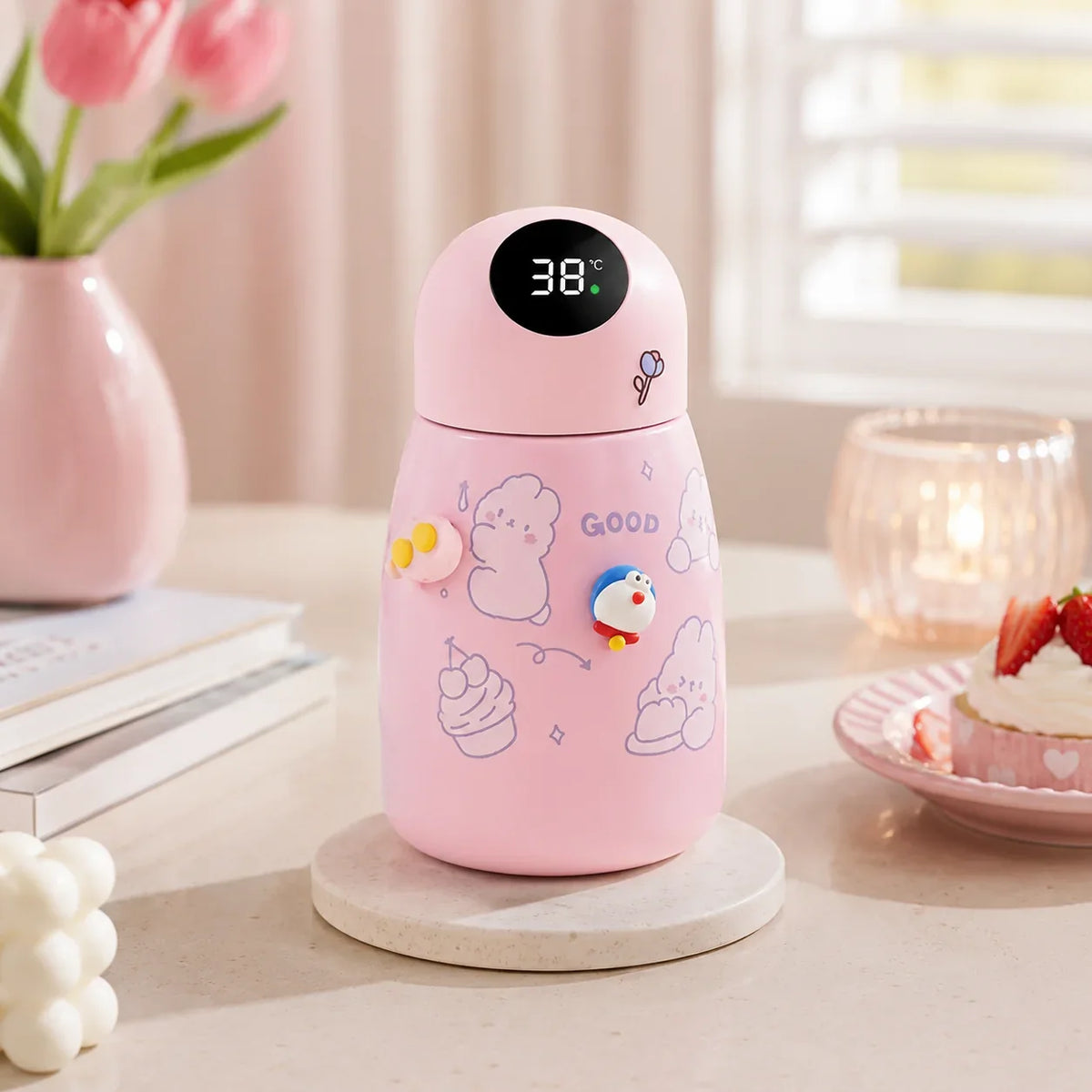 Thermos Bottle | LED Temperature Display & Stainless Steel Vacuum-Insulated | 500 ml