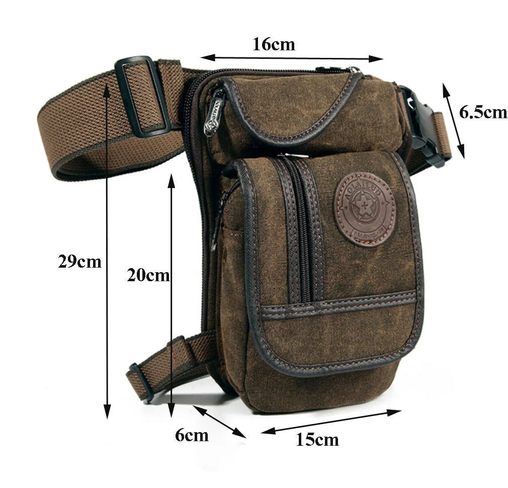Thigh Bag | Spacious Lightweight Canvas & Adjustable Straps