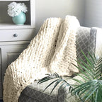 Throw Blanket | Chunky Cable-Knit & Gently Weighted
