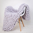 Throw Blanket | Chunky Cable-Knit & Gently Weighted