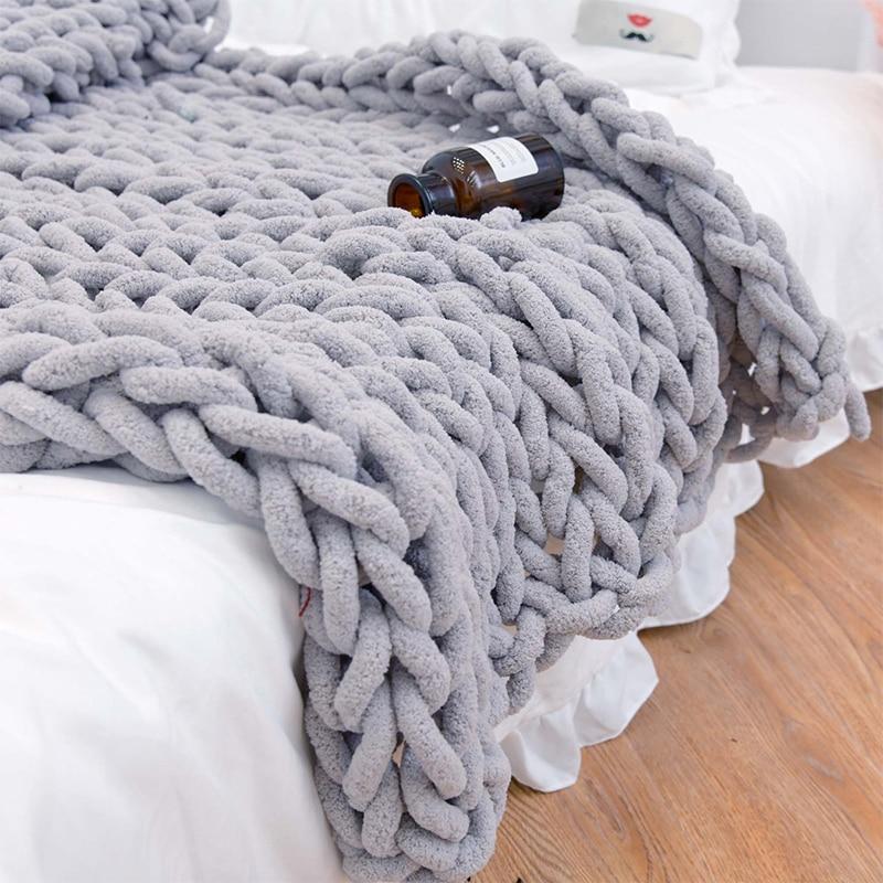 Throw Blanket | Chunky Cable-Knit & Gently Weighted