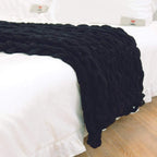 Throw Blanket | Chunky Cable-Knit & Gently Weighted