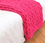 Throw Blanket | Chunky Cable-Knit & Gently Weighted