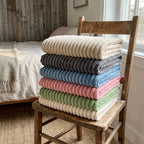 Throw Blanket | Chunky Ribbed Fleece | Machine Washable