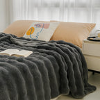 Throw Blanket | Reversible Bubble-Textured Faux Fur