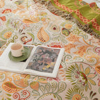 Throw Blanket | Reversible & Lightweight With Tasseled Edges