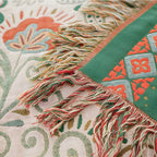 Throw Blanket | Reversible & Lightweight With Tasseled Edges