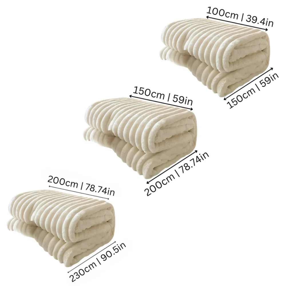 Throw Blanket | Soft Plush Faux Fur & Warm Lightweight | Multiple Sizes