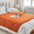Throw Blanket | Yarn-Dyed Waffle Knit | 50 x 60 In