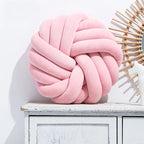 Throw Pillow | Knotted Ball & Plush Velvet