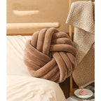 Throw Pillow | Knotted Ball & Plush Velvet