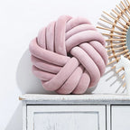 Throw Pillow | Knotted Ball & Plush Velvet
