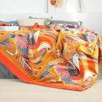 Throw with Toucan Print
