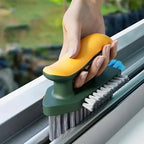 Tile Brush | V-Shaped Bristles & Built-In Scraper