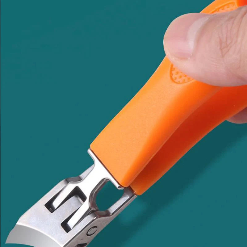 Toenail Clipper | Angled Steel Blades & Anti-Splatter