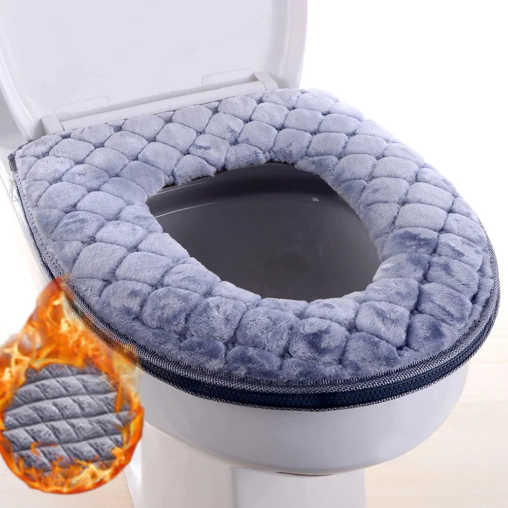 Toilet Seat Cushion | Plush & Washable | Universal Fit