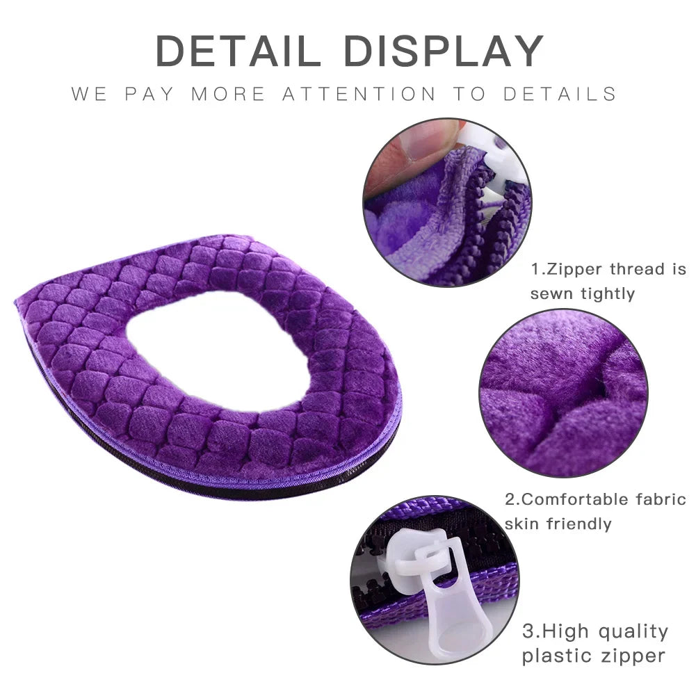Toilet Seat Cushion | Plush & Washable | Universal Fit