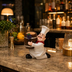 Toothpick Holder | Resin Chef & Wine Barrel Figurine