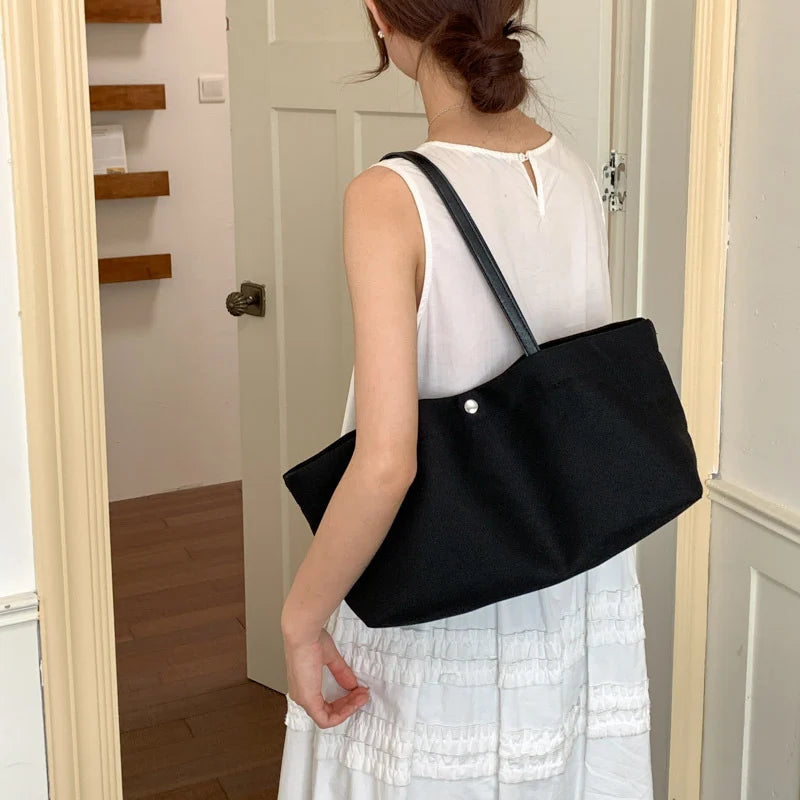 Tote Bag | Durable Canvas, Spacious & Contrasting Handles