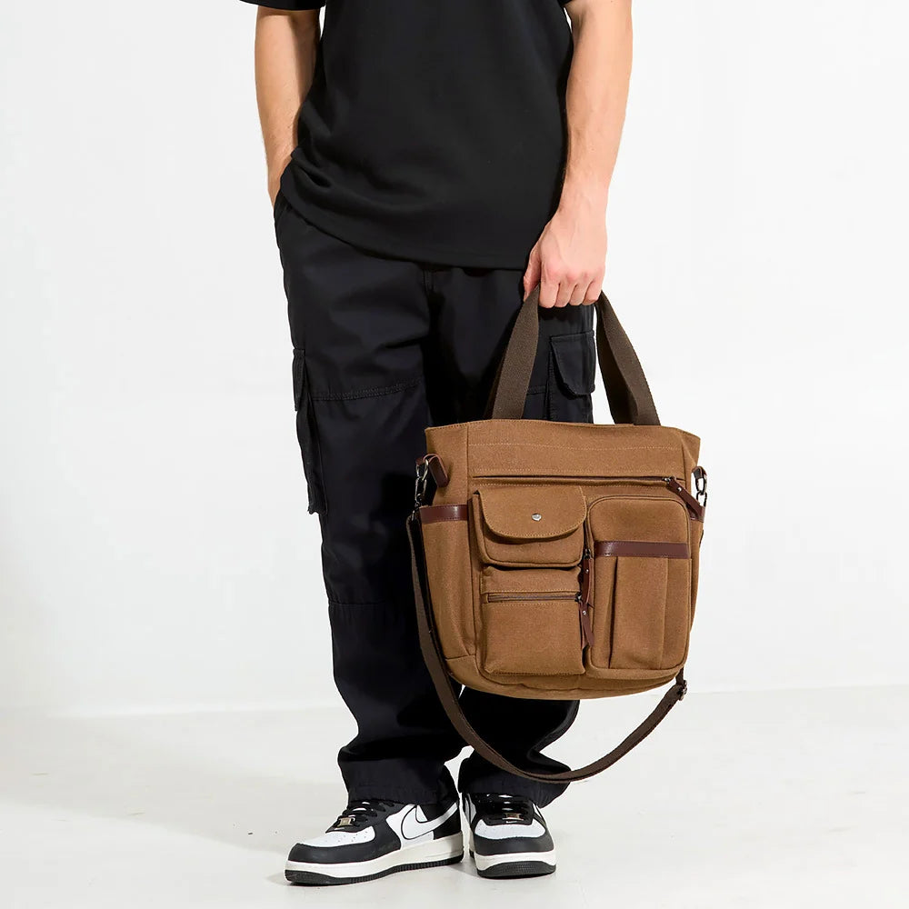 Tote Bag | Multi-Compartment, Weather-Resistant & Detachable Strap