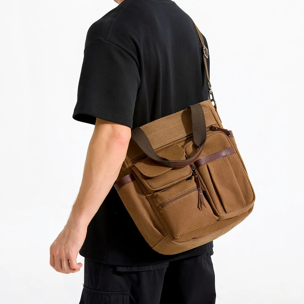 Tote Bag | Multi-Compartment, Weather-Resistant & Detachable Strap