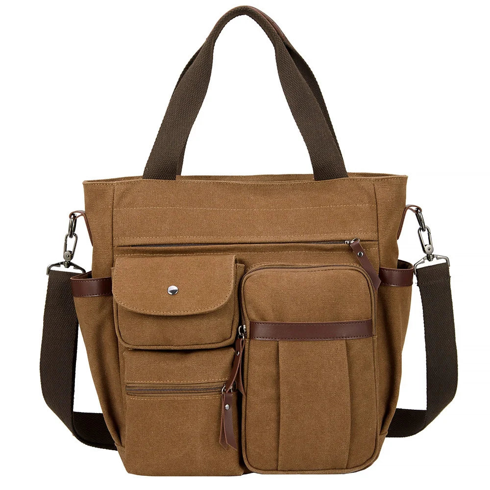 Tote Bag | Multi-Compartment, Weather-Resistant & Detachable Strap