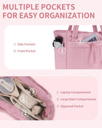 Tote Bag | Quilted Puffer & Tumbler Pocket | Fits 15.6" Laptop