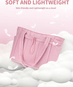 Tote Bag | Quilted Puffer & Tumbler Pocket | Fits 15.6" Laptop