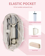 Tote Bag | Quilted Puffer & Tumbler Pocket | Fits 15.6" Laptop