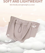 Tote Bag | Quilted Puffer & Tumbler Pocket | Fits 15.6" Laptop
