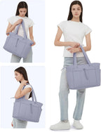 Tote Bag | Quilted Puffer & Tumbler Pocket | Fits 15.6" Laptop