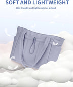 Tote Bag | Quilted Puffer & Tumbler Pocket | Fits 15.6" Laptop