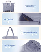 Tote Bag | Quilted Puffer & Tumbler Pocket | Fits 15.6" Laptop