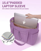 Tote Bag | Quilted Puffer & Tumbler Pocket | Fits 15.6" Laptop