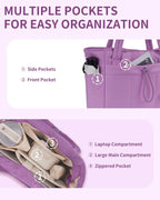 Tote Bag | Quilted Puffer & Tumbler Pocket | Fits 15.6" Laptop