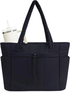 Tote Bag | Quilted Puffer & Tumbler Pocket | Fits 15.6" Laptop