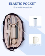 Tote Bag | Quilted Puffer & Tumbler Pocket | Fits 15.6" Laptop