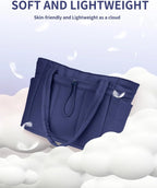 Tote Bag | Quilted Puffer & Tumbler Pocket | Fits 15.6" Laptop