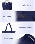 Tote Bag | Quilted Puffer & Tumbler Pocket | Fits 15.6" Laptop