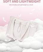 Tote Bag | Quilted Puffer & Tumbler Pocket | Fits 15.6" Laptop