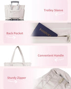 Tote Bag | Quilted Puffer & Tumbler Pocket | Fits 15.6" Laptop
