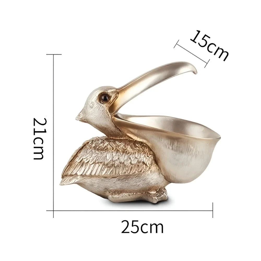Toucan Storage Sculpture | Decorative Resin | Open Beak Storage Bowl