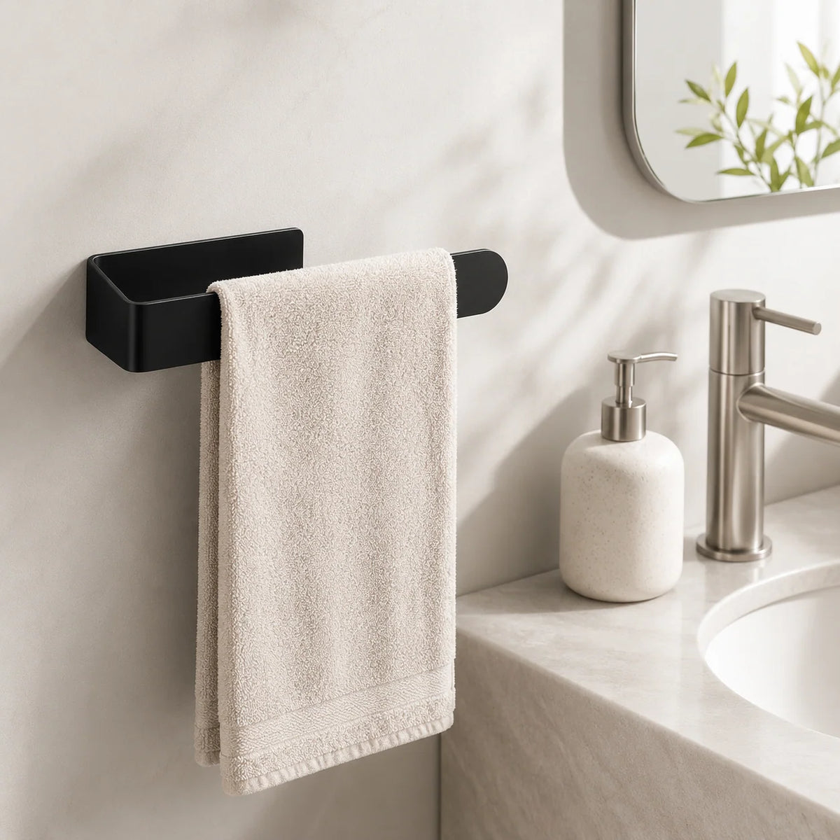 Towel Bar | No-Drill Adhesive & Humidity-Resistant