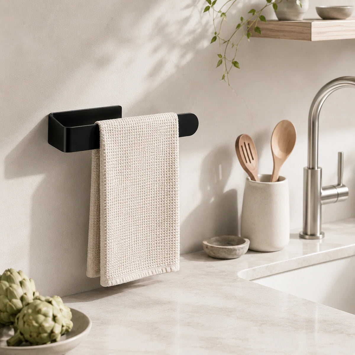 Towel Bar | No-Drill Adhesive & Humidity-Resistant